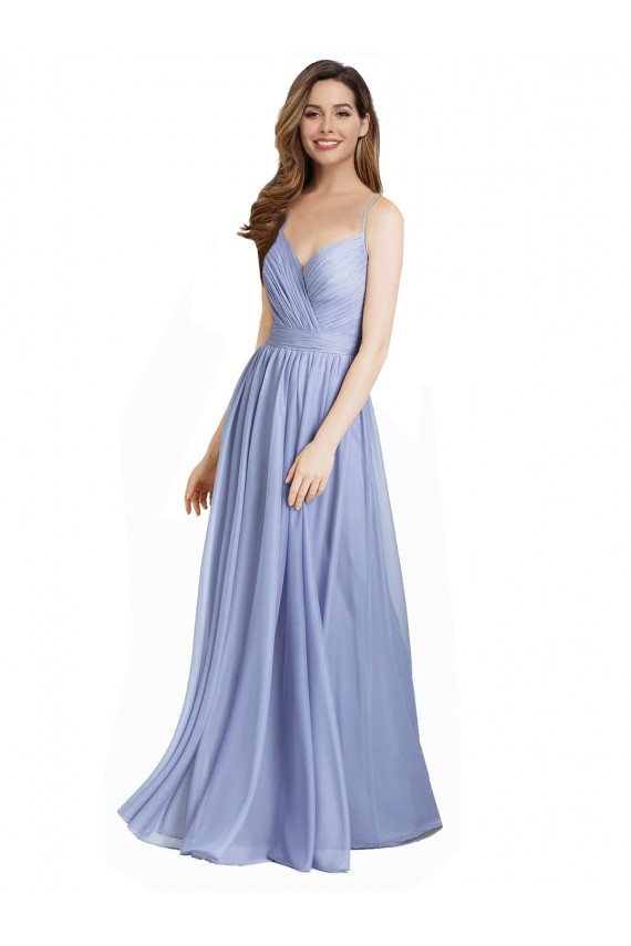 Sleeveless Sweetheart Chiffon & Lace Long Bridesmaid Dress / Evening Dress Bath