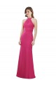 Sleeveless High Neck Soft Chiffon Ruby Long Bridesmaid Dress Bath
