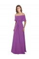 Flutter Sleeves Spaghetti Straps Soft Chiffon Dahlia Long Bridesmaid Dress Bath
