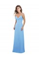 Sleeveless Sweetheart Soft Chiffon Periwinkle Long Bridesmaid Dress Bath