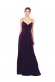 Sleeveless Sweetheart Soft Chiffon Grape Long Formal Dress / Bridesmaid Dress Bath