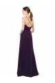 Sleeveless Sweetheart Soft Chiffon Grape Long Formal Dress / Bridesmaid Dress Bath