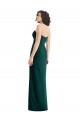 Sleeveless Strapless Soft Chiffon Ever Green Long Bridesmaid Dress Bath