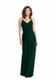 Sleeveless V-Neck Soft Chiffon Ever Green Long Semi Formal Evening Dress / Bridesmaid Dress Bath