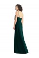 Sleeveless V-Neck Soft Chiffon Ever Green Long Semi Formal Evening Dress / Bridesmaid Dress Bath