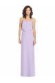 Sleeveless Strapless Soft Chiffon Lilac Long Formal Dress / Bridesmaid Dress Bath