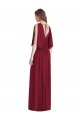 Sleeveless V-Neck Soft Chiffon Dark Navy Long Semi Formal Evening Dress / Bridesmaid Dress Bath