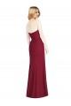 Sleeveless Strapless Soft Chiffon Desert Rose Long Bridesmaid Dress Bath