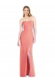 Sleeveless Strapless Soft Chiffon Desert Rose Long Bridesmaid Dress Bath