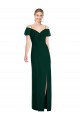Cold Shoulder Sweetheart Soft Chiffon Ever Green Long Semi Formal Evening Dress / Bridesmaid Dress Bath