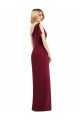 Sleeveless One Shoulder Soft Chiffon Olive Green Long Bridesmaid Dress Bath