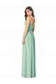 Sleeveless Strapless Soft Chiffon Mint Green Long Bridesmaid Dress Bath