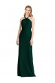 Sleeveless Halter Neck Soft Chiffon Ever Green Trumpet Long Bridesmaid Dress Bath