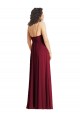 Sleeveless V-Neck Soft Chiffon Smoke Green Long Formal Evening Gown / Bridesmaid Dress Bath