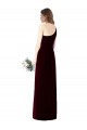 Sleeveless One Shoulder Soft Chiffon Dark Green Long Bridesmaid Dress Bath