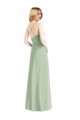 Sleeveless Cowl Neck Chiffon Sage Long Bridesmaid Dress / Evening Dress Bath