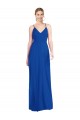 Sleeveless V-Neck Soft Chiffon Royal Blue Long Formal Dress / Bridesmaid Dress Bath