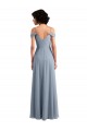 Sleeveless V-Neck Chiffon Dusty Blue Long Formal Dress / Bridesmaid Dress Bath