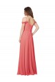 Sleeveless Off the Shoulder Soft Chiffon Desert Rose Long Bridesmaid Dress Bath