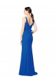 Sleeveless Sweetheart Chiffon Royal Blue Sheath Long Bridesmaid Dress / Evening Dress Bath