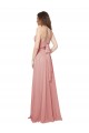 Sleeveless Strapless Soft Chiffon Bliss Pink Long Bridesmaid Dress Bath