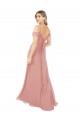 Sleeveless Scoop Neck Soft Chiffon Bliss Pink Long Bridal Party Dress Bath