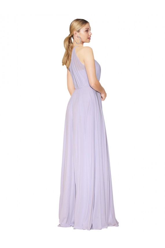 Sleeveless High Neck Soft Chiffon Lilac Long Formal Evening Gown / Prom Dress / Bridesmaid Dress Bath
