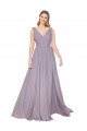 Sleeveless High Neck Soft Chiffon Dusty Rose Long Formal Evening Gown / Prom Dress / Bridesmaid Dress Bath