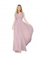 Sleeveless High Neck Soft Chiffon Primrose Long Formal Evening Gown / Prom Dress / Bridesmaid Dress Bath