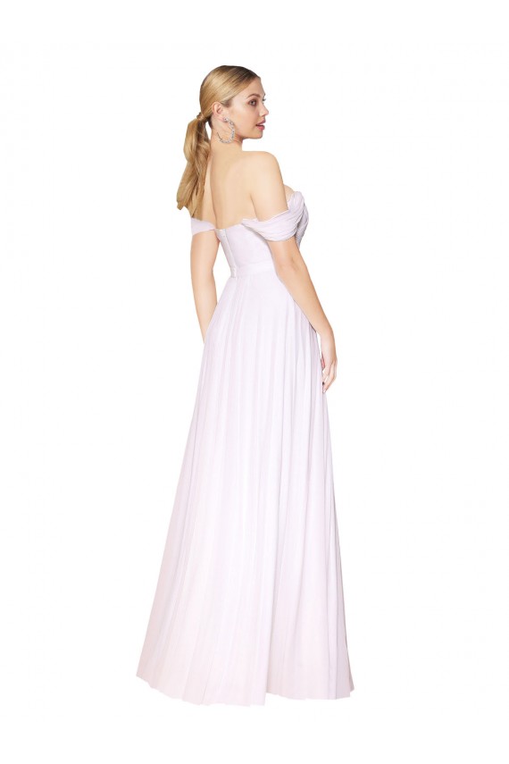 Sleeveless High Neck Soft Chiffon White Long Formal Evening Gown / Prom Dress / Bridesmaid Dress Bath