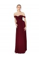 Sleeveless High Neck Soft Chiffon Burgundy Mermaid Long Formal Dress / Bridesmaid Dress Bath