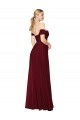 Sleeveless High Neck Soft Chiffon Burgundy Mermaid Long Formal Dress / Bridesmaid Dress Bath