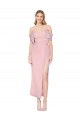 Cold Shoulder High Neck Soft Chiffon Primrose Knee Length Formal Evening Gown / Prom Dress / Bridesmaid Dress Bath