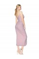 Sleeveless High Neck Soft Chiffon Primrose Knee Length High Low Evening Gown / Prom Dress / Bridesmaid Dress Bath