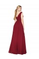 Sleeveless High Neck Soft Chiffon Burgundy Long Black Tie Evening Gown / Prom Dress / Bridesmaid Dress Bath