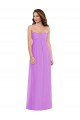 Sleeveless Sweetheart Soft Chiffon Violet Long Semi Formal Evening Dress / Bridesmaid Dress Bath