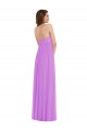 Sleeveless Sweetheart Soft Chiffon Violet Long Semi Formal Evening Dress / Bridesmaid Dress Bath