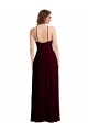 Sleeveless Halter Neck Soft Chiffon Burgundy Gold Long Semi Formal Evening Dress / Bridesmaid Dress Bath