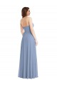 Sleeveless Strapless Soft Chiffon Dusty Blue Long Semi Formal Evening Dress / Bridesmaid Dress Bath