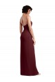 Sleeveless Square Neck Soft Chiffon Burgundy Gold Long Evening Dress / Bridesmaid Dress Bath