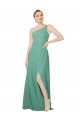 Sleeveless Strapless Soft Chiffon Icelandic Silver Long Bridesmaid Dress Bath