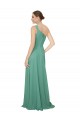 Sleeveless Strapless Soft Chiffon Icelandic Silver Long Bridesmaid Dress Bath