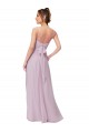 Sleeveless Sweetheart Soft Chiffon Pink Glow Long Bridesmaid Dress Bath