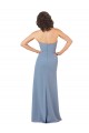 Sleeveless Strapless Soft Chiffon Burgundy Long Bridesmaid Dress Bath