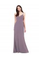 Sleeveless Sweetheart Soft Chiffon Dark Lavender Long Formal Evening Gown / Bridesmaid Dress Bath