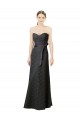 Sleeveless Sweetheart Lace Slate Grey Long Bridesmaid Dress Bath