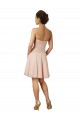 Sleeveless Sweetheart Soft Chiffon & Lace Pink Knee Length Bridesmaid Dress Bath