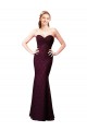 Sleeveless Sweetheart Lace Grape Long Bridesmaid Dress Bath