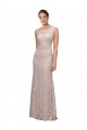 Sleeveless Scoop Neck Lace Long Prom Dress / Bridesmaid Dress Bath