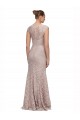 Cap Sleeves Sweetheart Lace Long Bridesmaid Dress / Formal Dress Bath